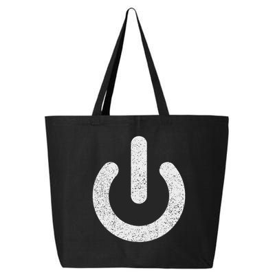 Power Symbol Button Switch Standby Icon Halloween Costume 25L Jumbo Tote