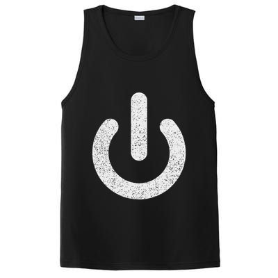 Power Symbol Button Switch Standby Icon Halloween Costume PosiCharge Competitor Tank