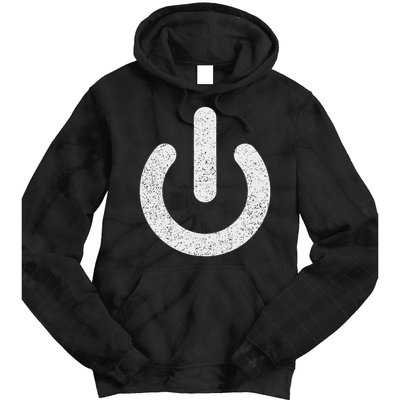 Power Symbol Button Switch Standby Icon Halloween Costume Tie Dye Hoodie