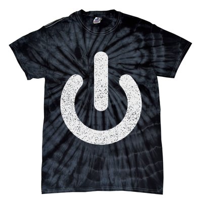 Power Symbol Button Switch Standby Icon Halloween Costume Tie-Dye T-Shirt