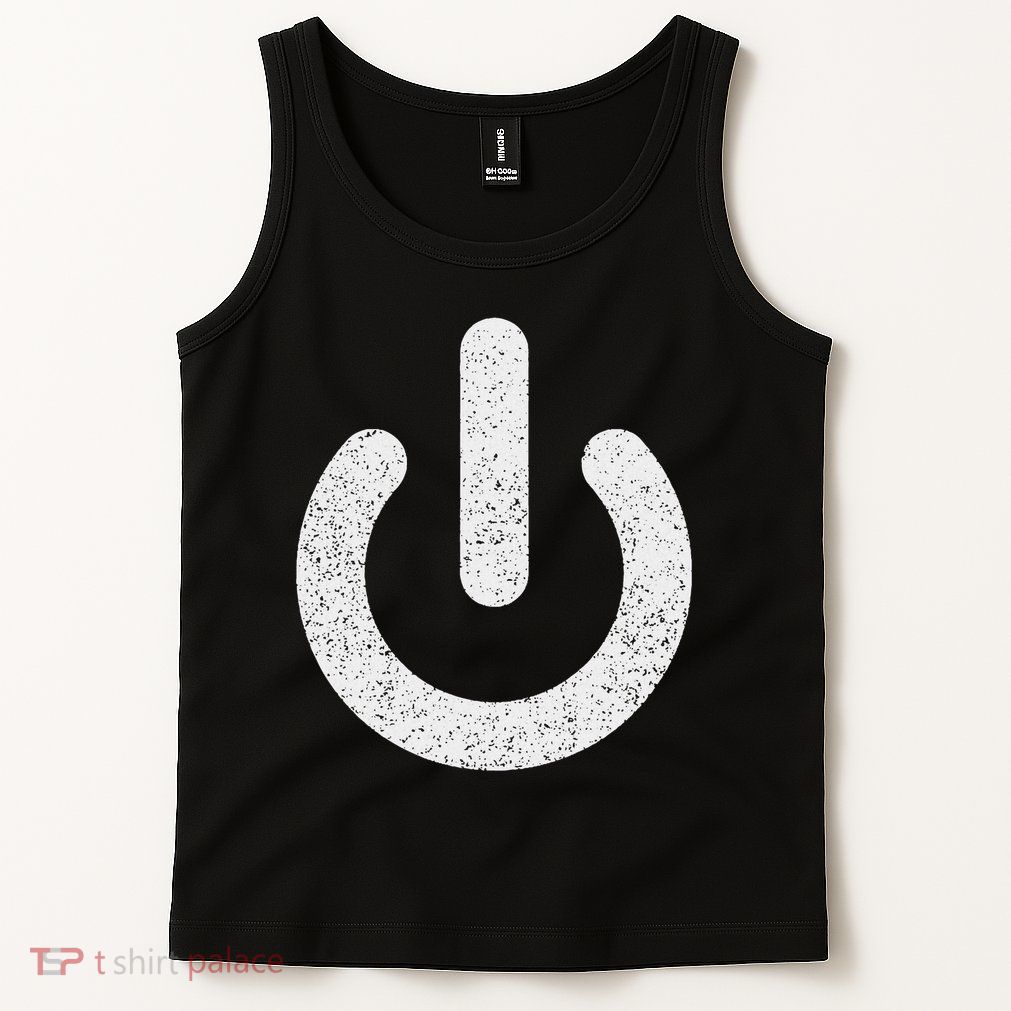 Power Symbol Button Switch Standby Icon Halloween Costume Tank Top