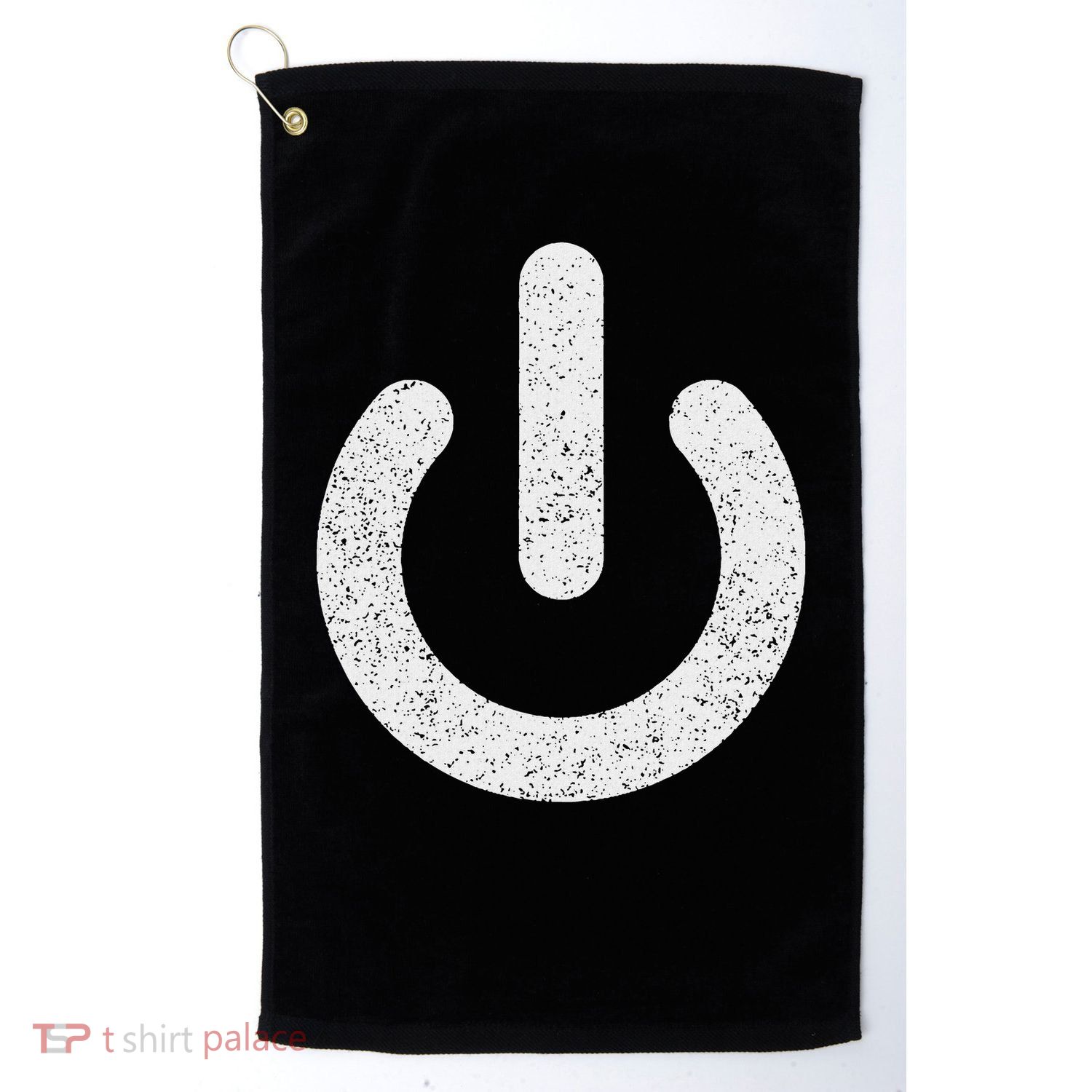 Power Symbol Button Switch Standby Icon Halloween Costume Golf Towel