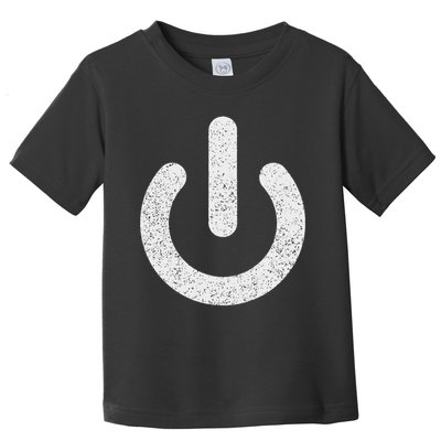 Power Symbol Button Switch Standby Icon Halloween Costume Toddler T-Shirt