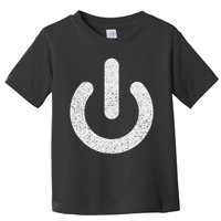 Power Symbol Button Switch Standby Icon Halloween Costume Toddler T-Shirt