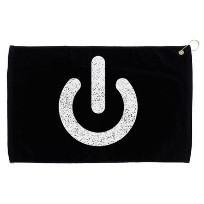 Power Symbol Button Switch Standby Icon Halloween Costume Grommeted Golf Towel