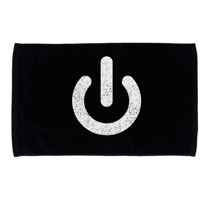 Power Symbol Button Switch Standby Icon Halloween Costume Microfiber Hand Towel