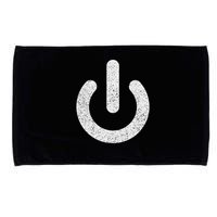 Power Symbol Button Switch Standby Icon Halloween Costume Microfiber Hand Towel