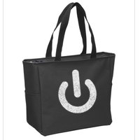 Power Symbol Button Switch Standby Icon Halloween Costume Zip Tote Bag