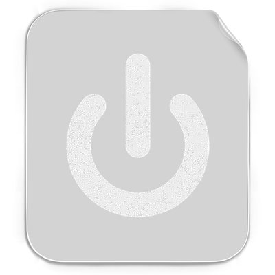 Power Symbol Button Switch Standby Icon Halloween Costume Permanent Decal Sticker