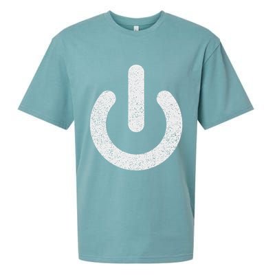 Power Symbol Button Switch Standby Icon Halloween Costume Sueded Cloud Jersey T-Shirt