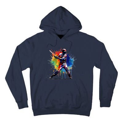 Paint Splash Baseball Player Gift For Fan Tall Hoodie