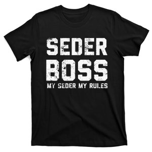 Passover Seder Boss My Rules Jewish Funny PESACH Matzah T-Shirt