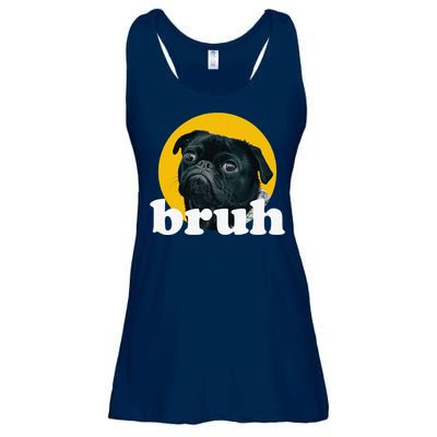 Pug Says “Bruh” – Cute Dog Fashion Funny Humor Ladies Essential Flowy Tank