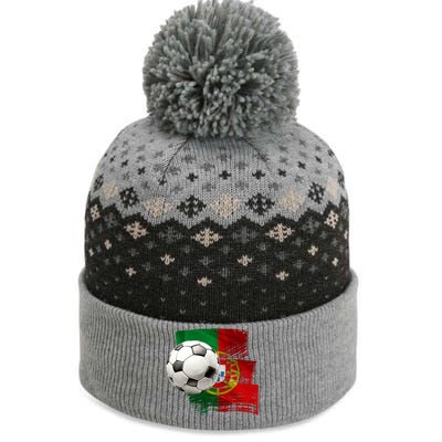 Portugal Soccer Ball The Baniff Cuffed Pom Beanie