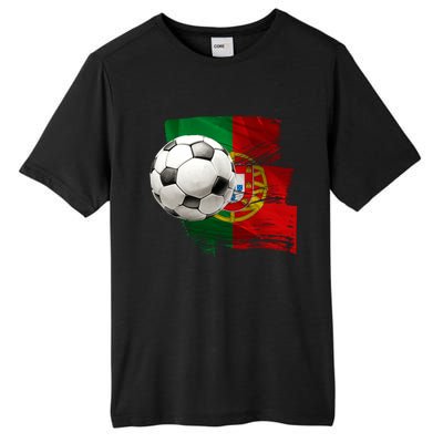 Portugal Soccer Ball Tall Fusion ChromaSoft Performance T-Shirt