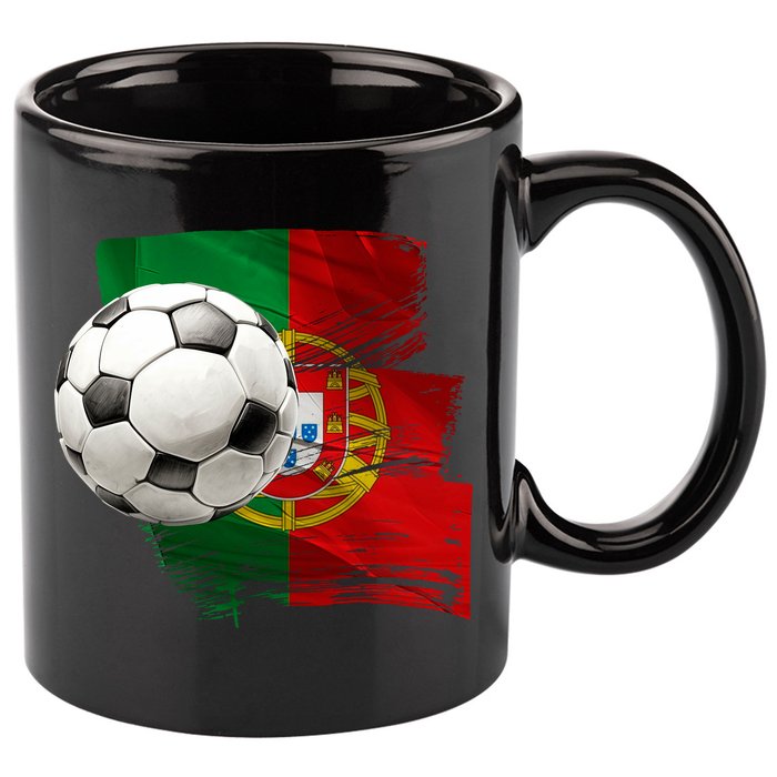 Portugal Soccer Ball 11oz C Handle Ceramic Mug