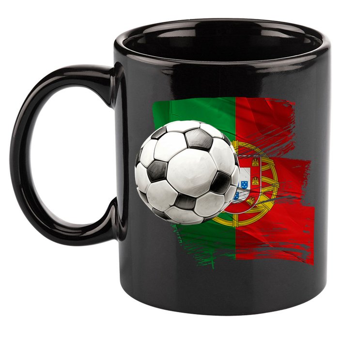 Portugal Soccer Ball 11oz C Handle Ceramic Mug