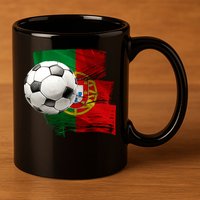 Portugal Soccer Ball 11oz C Handle Ceramic Mug