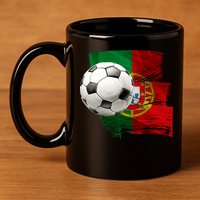 Portugal Soccer Ball 11oz C Handle Ceramic Mug