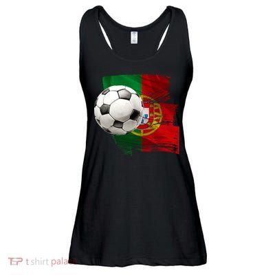 Portugal Soccer Ball Ladies Essential Flowy Tank
