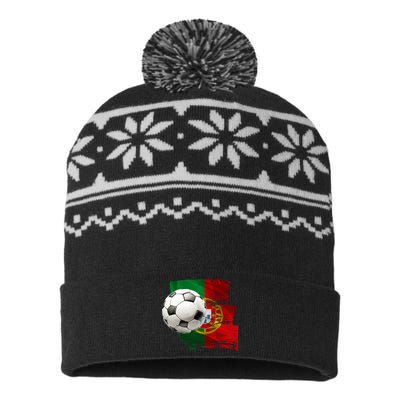 Portugal Soccer Ball USA-Made Snowflake Beanie