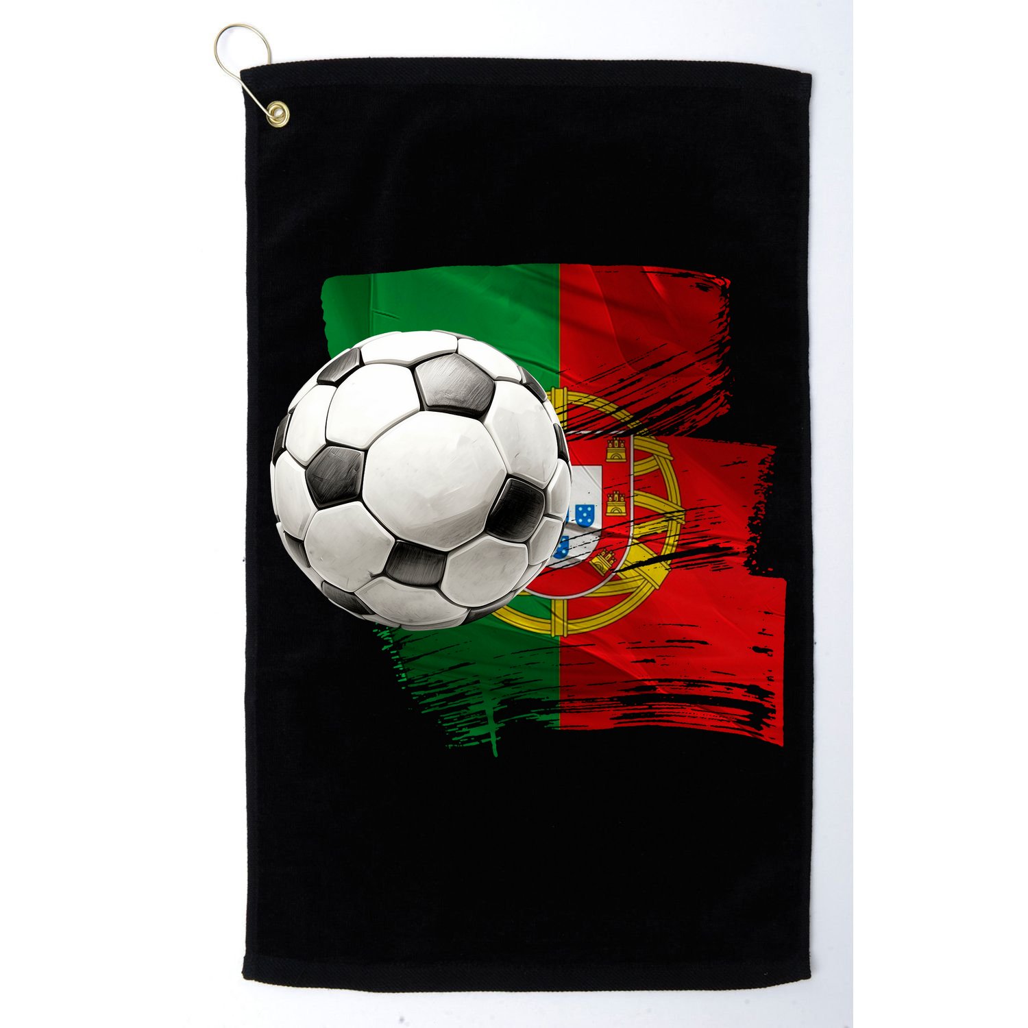Portugal Soccer Ball Golf Towel