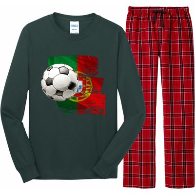 Portugal Soccer Ball Long Sleeve Pajama Set