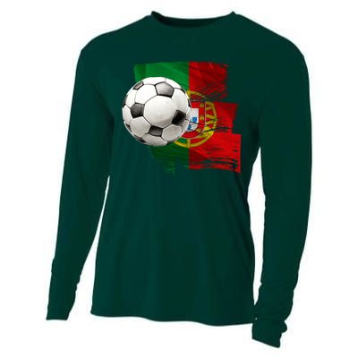 Portugal Soccer Ball Cooling Performance Long Sleeve Crew