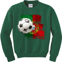 Portugal Soccer Ball Kids Sweatshirt