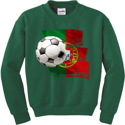 Portugal Soccer Ball Kids Sweatshirt