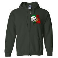 Portugal Soccer Ball Full Zip Hoodie