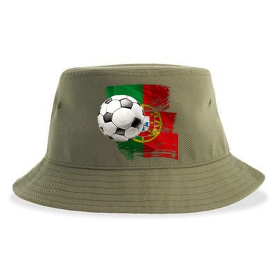 Portugal Soccer Ball Sustainable Bucket Hat