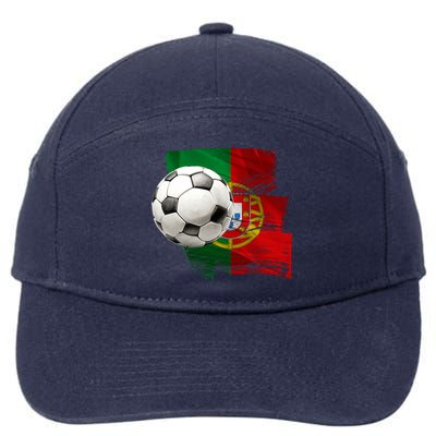 Portugal Soccer Ball 7-Panel Snapback Hat