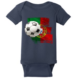 Portugal Soccer Ball Baby Bodysuit