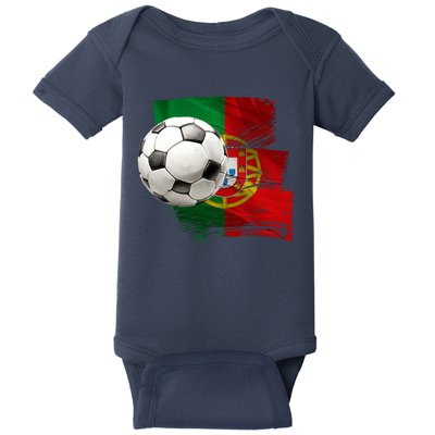 Portugal Soccer Ball Baby Bodysuit