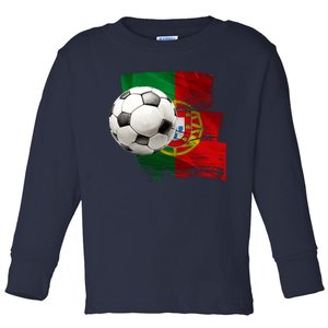 Portugal Soccer Ball Toddler Long Sleeve Shirt