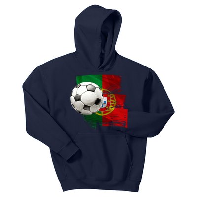 Portugal Soccer Ball Kids Hoodie