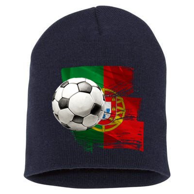 Portugal Soccer Ball Short Acrylic Beanie