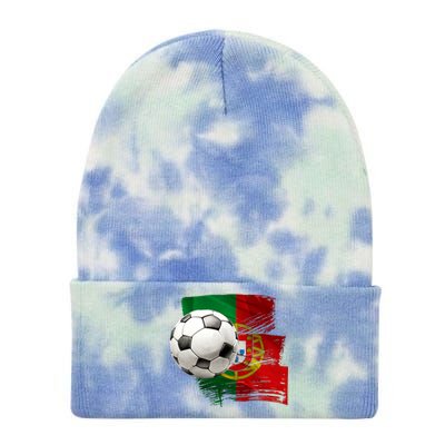 Portugal Soccer Ball Tie Dye 12in Knit Beanie