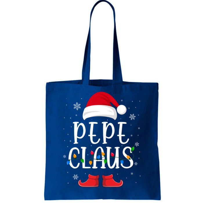 Pepe Santa Claus Hat With Xmas Light Christmas Holiday Funny Gift Tote Bag