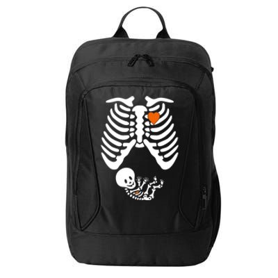 Pregnant Skeleton Costume Halloween Pregnancy Gift City Backpack