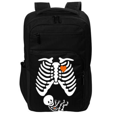 Pregnant Skeleton Costume Halloween Pregnancy Gift Impact Tech Backpack