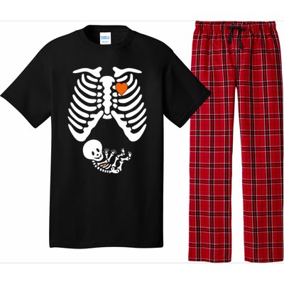 Pregnant Skeleton Costume Halloween Pregnancy Gift Pajama Set