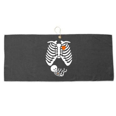 Pregnant Skeleton Costume Halloween Pregnancy Gift Large Microfiber Waffle Golf Towel