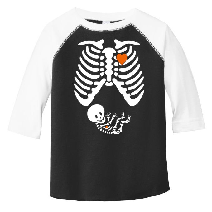 Pregnant Skeleton Costume Halloween Pregnancy Gift Toddler Fine Jersey T-Shirt