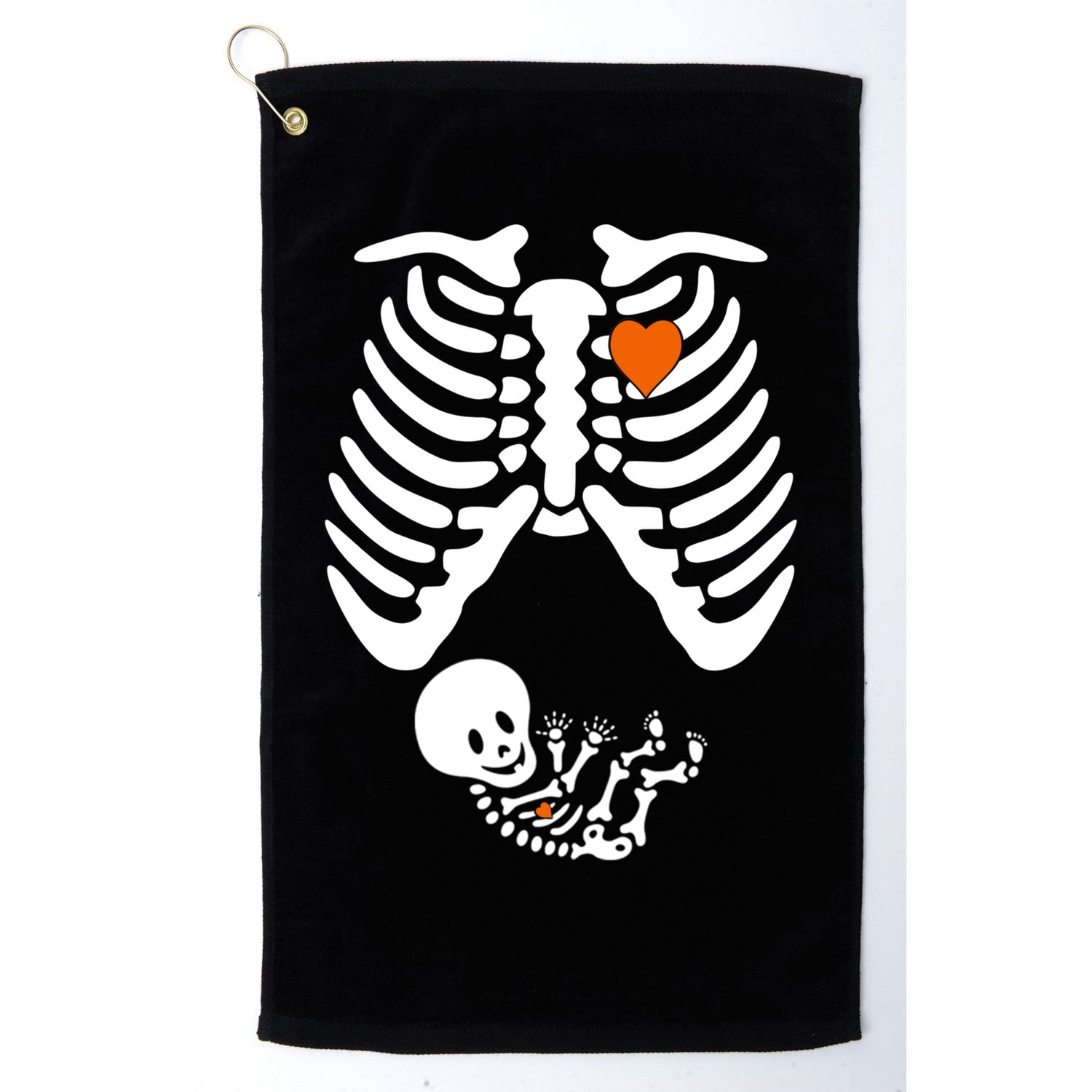 Pregnant Skeleton Costume Halloween Pregnancy Gift Golf Towel