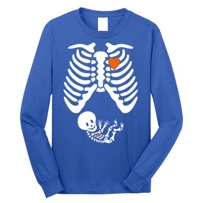 Pregnant Skeleton Costume Halloween Pregnancy Gift Long Sleeve Shirt