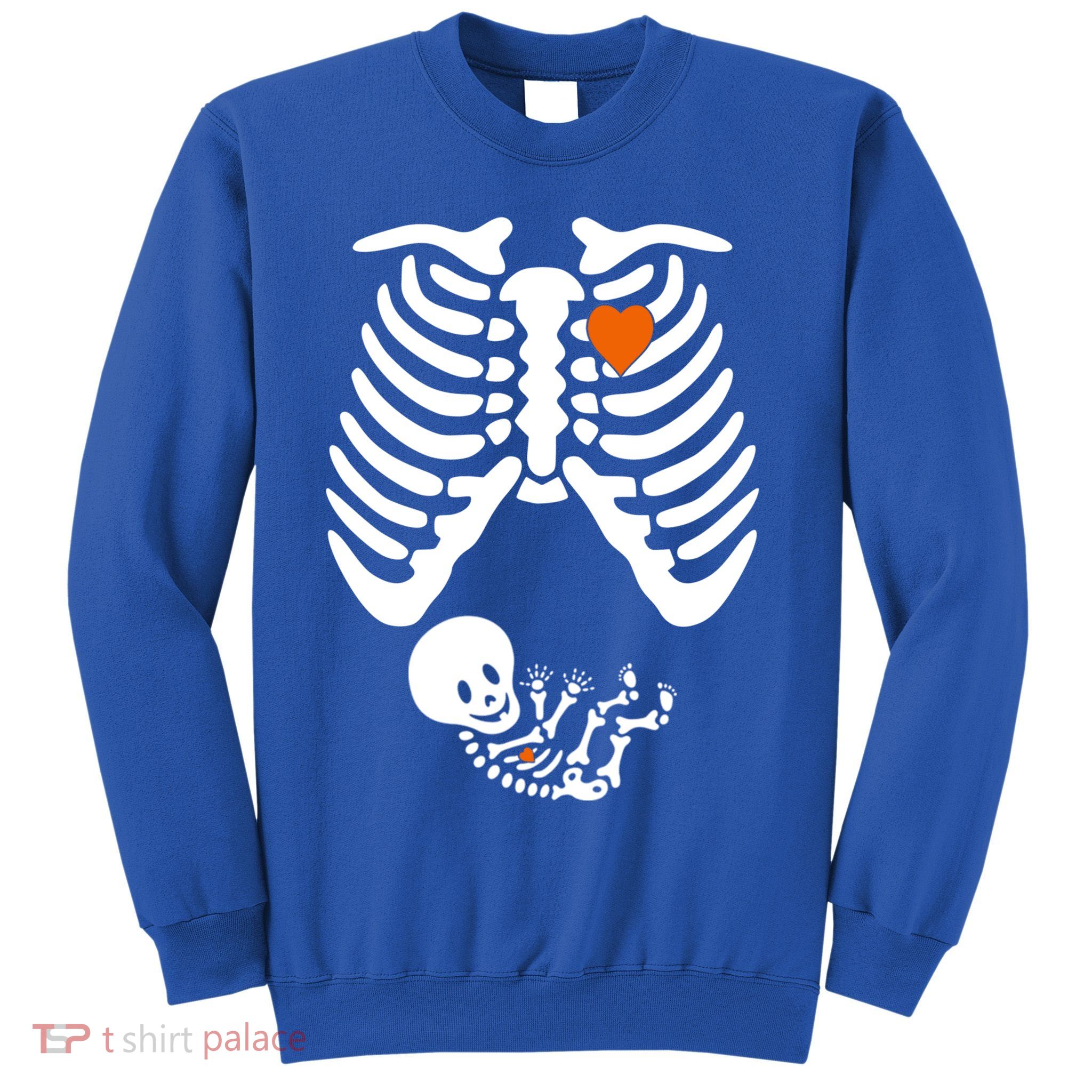 Pregnant Skeleton Costume Halloween Pregnancy Gift Sweatshirt