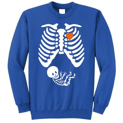 Pregnant Skeleton Costume Halloween Pregnancy Gift Sweatshirt