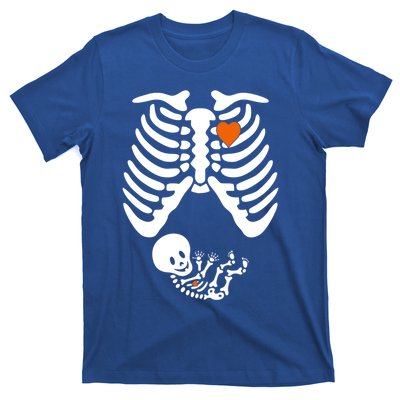 Pregnant Skeleton Costume Halloween Pregnancy Gift T-Shirt